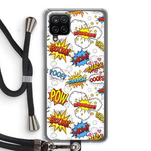 CaseCompany Pow Smack: Samsung Galaxy A12 Transparant Hoesje met koord