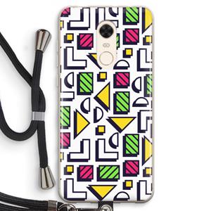 CaseCompany 8-bit N°4: Xiaomi Redmi 5 Transparant Hoesje met koord