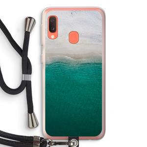 CaseCompany Stranded: Samsung Galaxy A20e Transparant Hoesje met koord