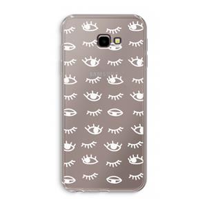 CaseCompany Eye pattern #3: Samsung Galaxy J4 Plus Transparant Hoesje