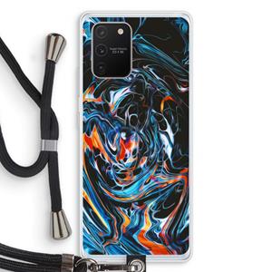 CaseCompany Black Unicorn: Samsung Galaxy S10 Lite Transparant Hoesje met koord