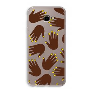 CaseCompany Hands dark: Samsung Galaxy J4 Plus Transparant Hoesje