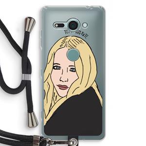 CaseCompany Mary Kate: Sony Xperia XZ2 Compact Transparant Hoesje met koord