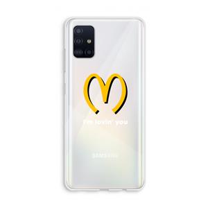 CaseCompany I'm lovin' you: Galaxy A51 4G Transparant Hoesje