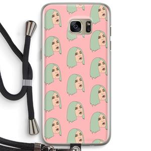 CaseCompany King Kylie: Samsung Galaxy S7 Edge Transparant Hoesje met koord