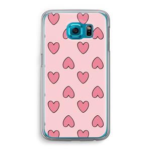 CaseCompany Ondersteboven verliefd: Samsung Galaxy S6 Transparant Hoesje