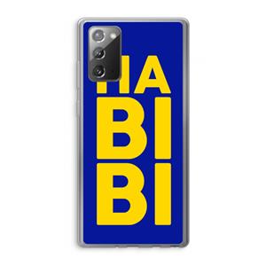CaseCompany Habibi Blue: Samsung Galaxy Note 20 / Note 20 5G Transparant Hoesje