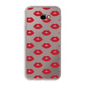 CaseCompany Lips: Samsung Galaxy J4 Plus Transparant Hoesje