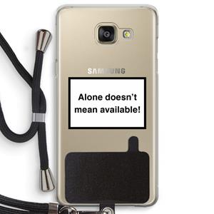 CaseCompany Alone: Samsung Galaxy A5 (2016) Transparant Hoesje met koord