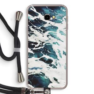 CaseCompany Golven: Samsung Galaxy J4 Plus Transparant Hoesje met koord