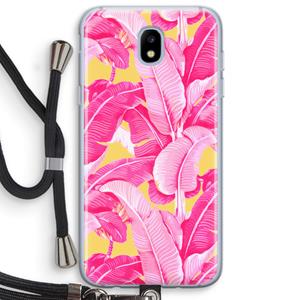 CaseCompany Pink Banana: Samsung Galaxy J5 (2017) Transparant Hoesje met koord