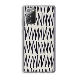 CaseCompany Marrakech Zigzag: Samsung Galaxy Note 20 / Note 20 5G Transparant Hoesje