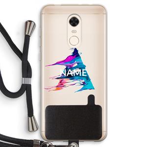 CaseCompany Abstract Spectrum: Xiaomi Redmi 5 Transparant Hoesje met koord