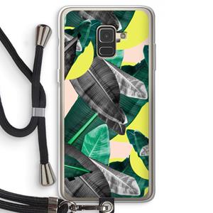 CaseCompany Fantasie jungle: Samsung Galaxy A8 (2018) Transparant Hoesje met koord