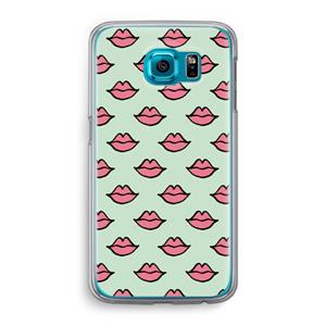 CaseCompany Lipjes: Samsung Galaxy S6 Transparant Hoesje
