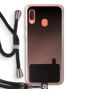 CaseCompany Musketon Halftone: Samsung Galaxy A20e Transparant Hoesje met koord
