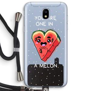 CaseCompany One In A Melon: Samsung Galaxy J5 (2017) Transparant Hoesje met koord