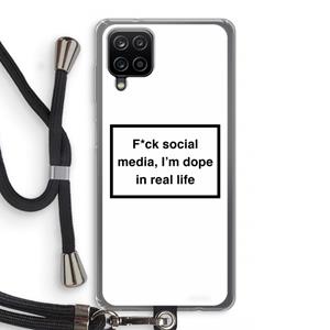 CaseCompany I'm dope: Samsung Galaxy A12 Transparant Hoesje met koord