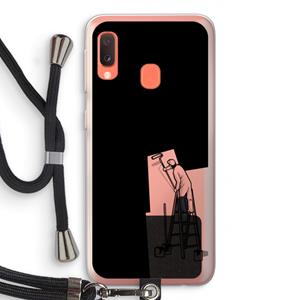 CaseCompany Musketon Painter: Samsung Galaxy A20e Transparant Hoesje met koord