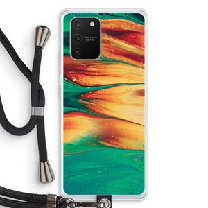 CaseCompany Green Inferno: Samsung Galaxy S10 Lite Transparant Hoesje met koord