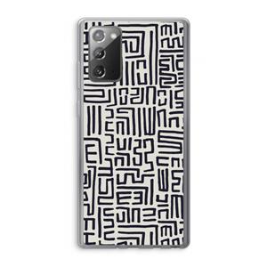 CaseCompany Moroccan Print: Samsung Galaxy Note 20 / Note 20 5G Transparant Hoesje