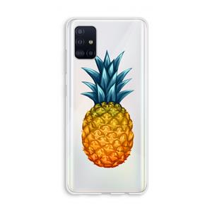 CaseCompany Grote ananas: Galaxy A51 4G Transparant Hoesje