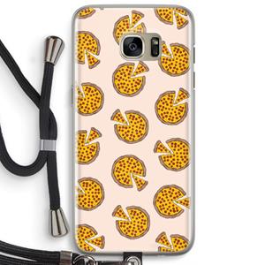 CaseCompany You Had Me At Pizza: Samsung Galaxy S7 Edge Transparant Hoesje met koord