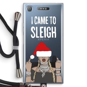 CaseCompany Came To Sleigh: Sony Xperia XZ1 Transparant Hoesje met koord