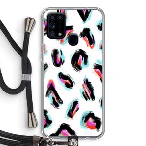 CaseCompany Cheetah color: Samsung Galaxy M31 Transparant Hoesje met koord