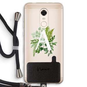 CaseCompany Green Brush: Xiaomi Redmi 5 Transparant Hoesje met koord