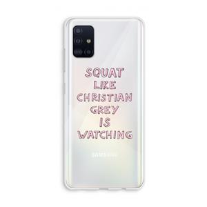 CaseCompany Christian Grey: Galaxy A51 4G Transparant Hoesje