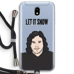 CaseCompany Let It Snow: Samsung Galaxy J5 (2017) Transparant Hoesje met koord
