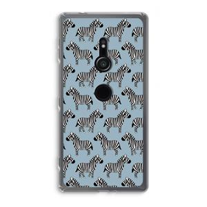 CaseCompany Zebra: Sony Xperia XZ2 Transparant Hoesje