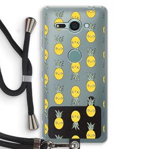 CaseCompany Ananas: Sony Xperia XZ2 Compact Transparant Hoesje met koord