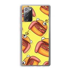 CaseCompany Hamburger: Samsung Galaxy Note 20 / Note 20 5G Transparant Hoesje