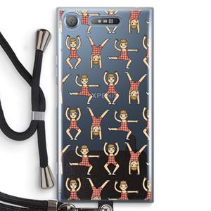 CaseCompany Gymboys: Sony Xperia XZ1 Transparant Hoesje met koord