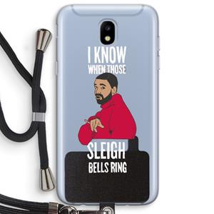 CaseCompany Sleigh Bells Ring: Samsung Galaxy J5 (2017) Transparant Hoesje met koord