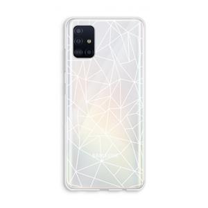 CaseCompany Geometrische lijnen wit: Galaxy A51 4G Transparant Hoesje