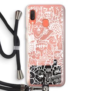 CaseCompany Vexx Mixtape #2: Samsung Galaxy A20e Transparant Hoesje met koord