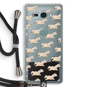 CaseCompany Ponys: Sony Xperia XZ2 Compact Transparant Hoesje met koord
