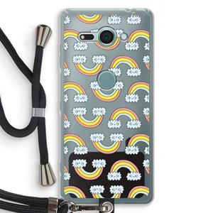CaseCompany Regenboog: Sony Xperia XZ2 Compact Transparant Hoesje met koord