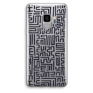 CaseCompany Moroccan Print: Samsung Galaxy S9 Transparant Hoesje