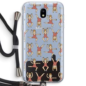 CaseCompany Gymboys: Samsung Galaxy J5 (2017) Transparant Hoesje met koord