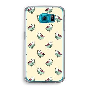 CaseCompany Vogeltjes: Samsung Galaxy S6 Transparant Hoesje