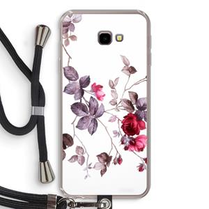 CaseCompany Mooie bloemen: Samsung Galaxy J4 Plus Transparant Hoesje met koord