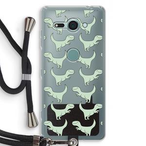 CaseCompany Dinos: Sony Xperia XZ2 Compact Transparant Hoesje met koord