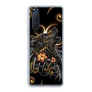 CaseCompany Huilende Wolf: Sony Xperia 5 II Transparant Hoesje