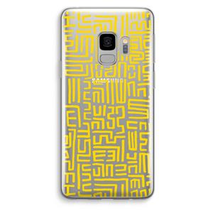 CaseCompany Majorelle Blue Print: Samsung Galaxy S9 Transparant Hoesje