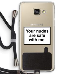 CaseCompany Safe with me: Samsung Galaxy A5 (2016) Transparant Hoesje met koord