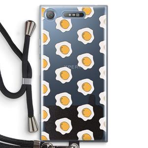 CaseCompany Bacon to my eggs #1: Sony Xperia XZ1 Transparant Hoesje met koord